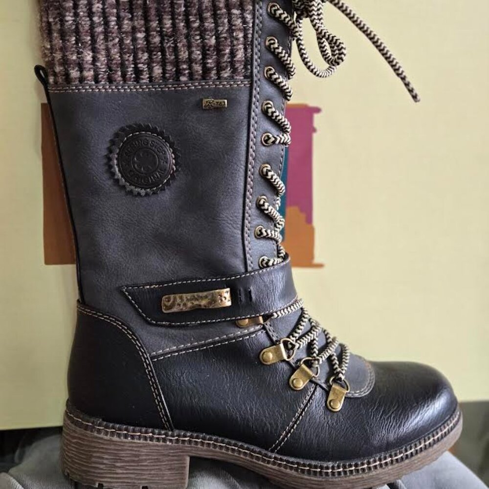 Spring Step Ababi Black and Charcoal Winter Boot Size 36 (US 5.5/6)